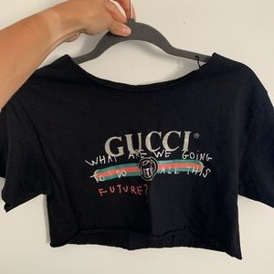 Gucci top - small, cropped, black